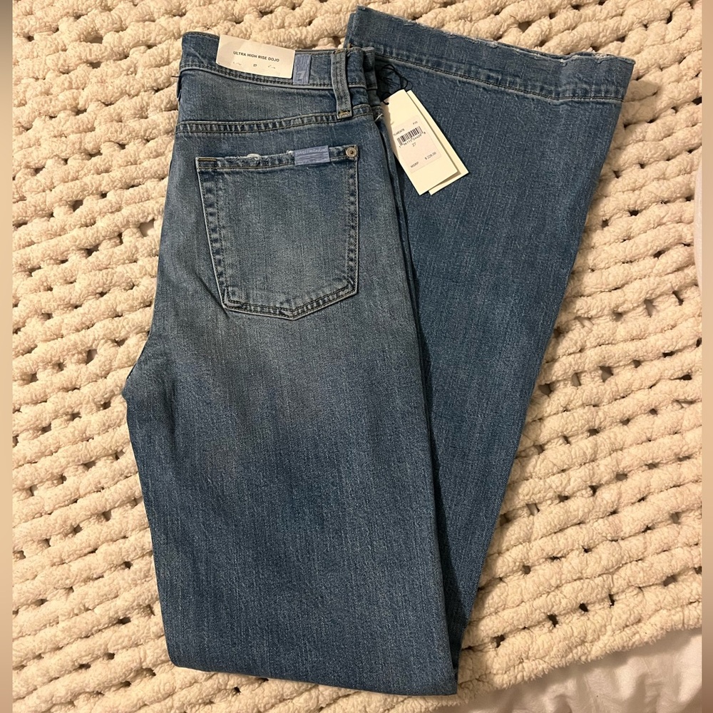 7 For All Mankind Ultra High Rise Dojo- Fig Leaf